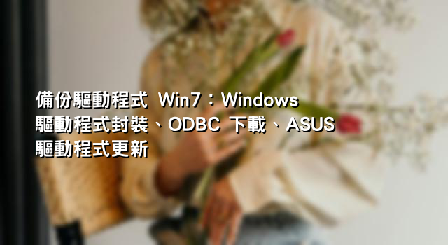 備份驅動程式 Win7：Windows 驅動程式封裝、ODBC 下載、ASUS 驅動程式更新