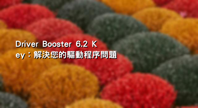 Driver Booster 6.2 Key：解決您的驅動程序問題