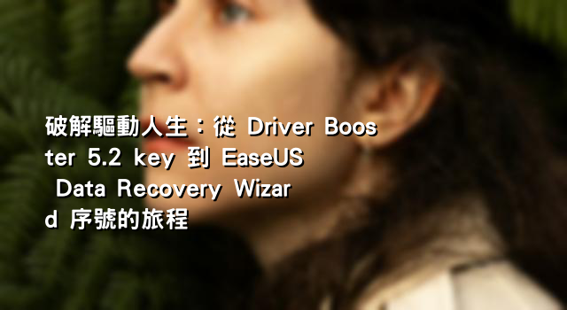 破解驅動人生：從 Driver Booster 5.2 key 到 EaseUS Data Recovery Wizard 序號的旅程