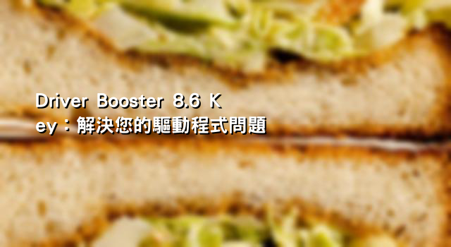 Driver Booster 8.6 Key：解決您的驅動程式問題